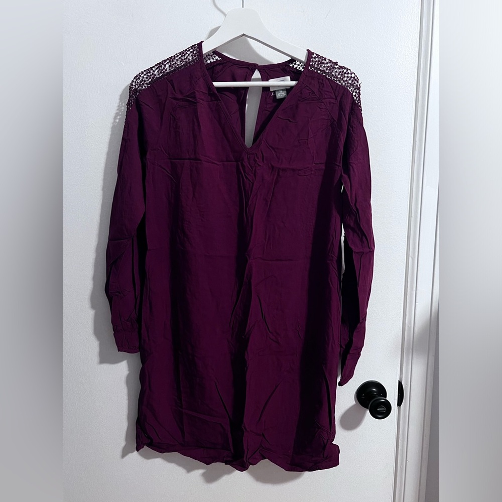 Burgundy long sleeve dress. Never worn